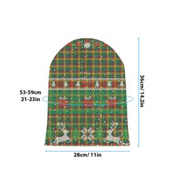 ScotsTee Shop Scottish MacMillan Old Ancient Tartan Plaid Christmas Deer Snowman Snowflake Bell Knit Beanie