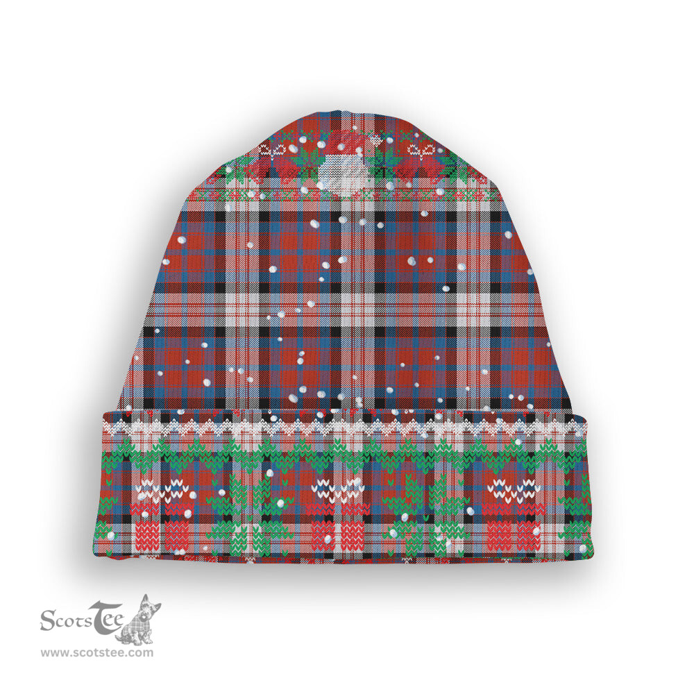 ScotsTee Shop Scottish MacDonald Dress Irish Ancient Tartan Plaid Christmas Deer Snowman Snowflake Bell Knit Beanie