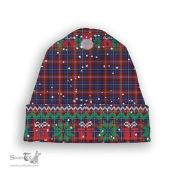 ScotsTee Shop Scottish Harris 1997 Tartan Plaid Christmas Deer Snowman Snowflake Bell Knit Beanie