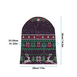 ScotsTee Shop Scottish Leonard Hunting Tartan Plaid Christmas Deer Snowman Snowflake Bell Knit Beanie