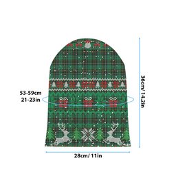 ScotsTee Shop Scottish MacAlpin Ancient Tartan Plaid Christmas Deer Snowman Snowflake Bell Knit Beanie