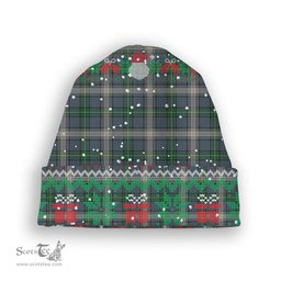 ScotsTee Shop Scottish MacDouall Tartan Plaid Christmas Deer Snowman Snowflake Bell Knit Beanie