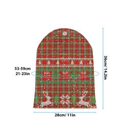 ScotsTee Shop Scottish McGill Modern Tartan Plaid Christmas Deer Snowman Snowflake Bell Knit Beanie