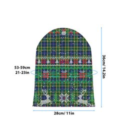ScotsTee Shop Scottish McKellar Ancient Tartan Plaid Christmas Deer Snowman Snowflake Bell Knit Beanie