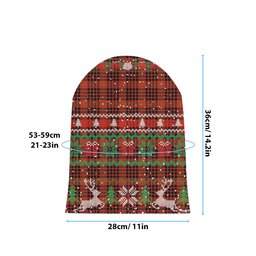 ScotsTee Shop Scottish McDonald of Ardnamurchan Ancient Tartan Plaid Christmas Deer Snowman Snowflake Bell Knit Beanie