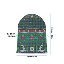 ScotsTee Shop Scottish McLaren Ancient Tartan Plaid Christmas Deer Snowman Snowflake Bell Knit Beanie
