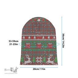 ScotsTee Shop Scottish Hannay Dress Tartan Plaid Christmas Deer Snowman Snowflake Bell Knit Beanie