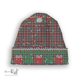 ScotsTee Shop Scottish Hannay Dress Tartan Plaid Christmas Deer Snowman Snowflake Bell Knit Beanie