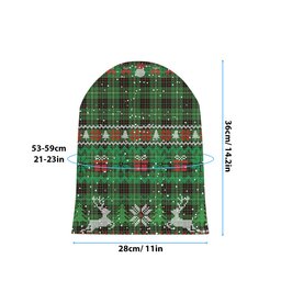 ScotsTee Shop Scottish MacAuley of Lewis Ancient Tartan Plaid Christmas Deer Snowman Snowflake Bell Knit Beanie