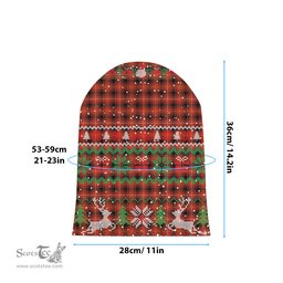 ScotsTee Shop Scottish MacIvor Ancient Tartan Plaid Christmas Deer Snowman Snowflake Bell Knit Beanie