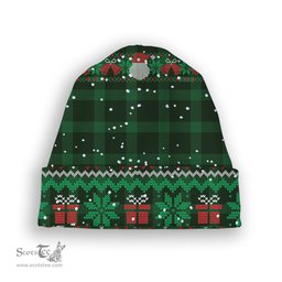 ScotsTee Shop Scottish MacKillen Hunting Tartan Plaid Christmas Deer Snowman Snowflake Bell Knit Beanie