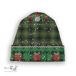 ScotsTee Shop Scottish McIvor Hunting Tartan Plaid Christmas Deer Snowman Snowflake Bell Knit Beanie