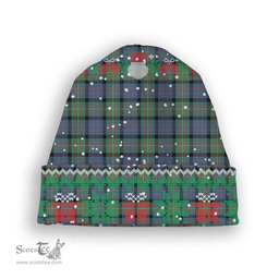 ScotsTee Shop Scottish McDonell Of Glengarry Ancient Tartan Plaid Christmas Deer Snowman Snowflake Bell Knit Beanie