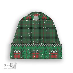 ScotsTee Shop Scottish MacArthur-Fox Modern Tartan Plaid Christmas Deer Snowman Snowflake Bell Knit Beanie
