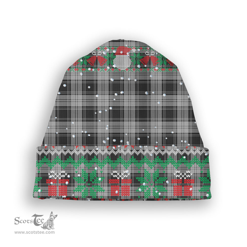 ScotsTee Shop Scottish Glendinning Tartan Plaid Christmas Deer Snowman Snowflake Bell Knit Beanie