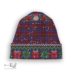 ScotsTee Shop Scottish Hudson Tartan Plaid Christmas Deer Snowman Snowflake Bell Knit Beanie