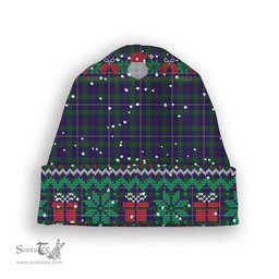 ScotsTee Shop Scottish MacCainsh Tartan Plaid Christmas Deer Snowman Snowflake Bell Knit Beanie