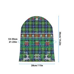 ScotsTee Shop Scottish Gordon Old Ancient Tartan Plaid Christmas Deer Snowman Snowflake Bell Knit Beanie