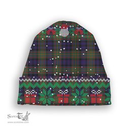 ScotsTee Shop Scottish McClellan Tartan Plaid Christmas Deer Snowman Snowflake Bell Knit Beanie