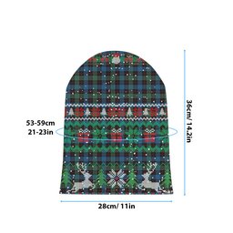 ScotsTee Shop Scottish Guthrie Tartan Plaid Christmas Deer Snowman Snowflake Bell Knit Beanie