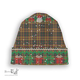 ScotsTee Shop Scottish Jacobite 1850 Tartan Plaid Christmas Deer Snowman Snowflake Bell Knit Beanie