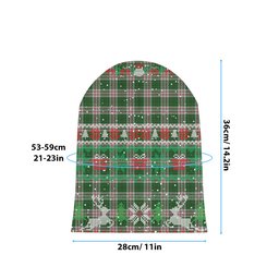 ScotsTee Shop Scottish MacDiarmid Dress Tartan Plaid Christmas Deer Snowman Snowflake Bell Knit Beanie