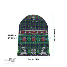 ScotsTee Shop Scottish MacThomas Modern Tartan Plaid Christmas Deer Snowman Snowflake Bell Knit Beanie