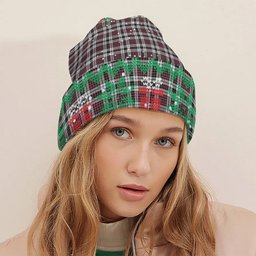 ScotsTee Shop Scottish Little Dress Ancient Tartan Plaid Christmas Deer Snowman Snowflake Bell Knit Beanie