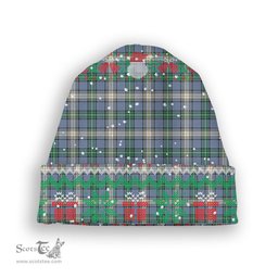 ScotsTee Shop Scottish MacDowall Ancient Tartan Plaid Christmas Deer Snowman Snowflake Bell Knit Beanie