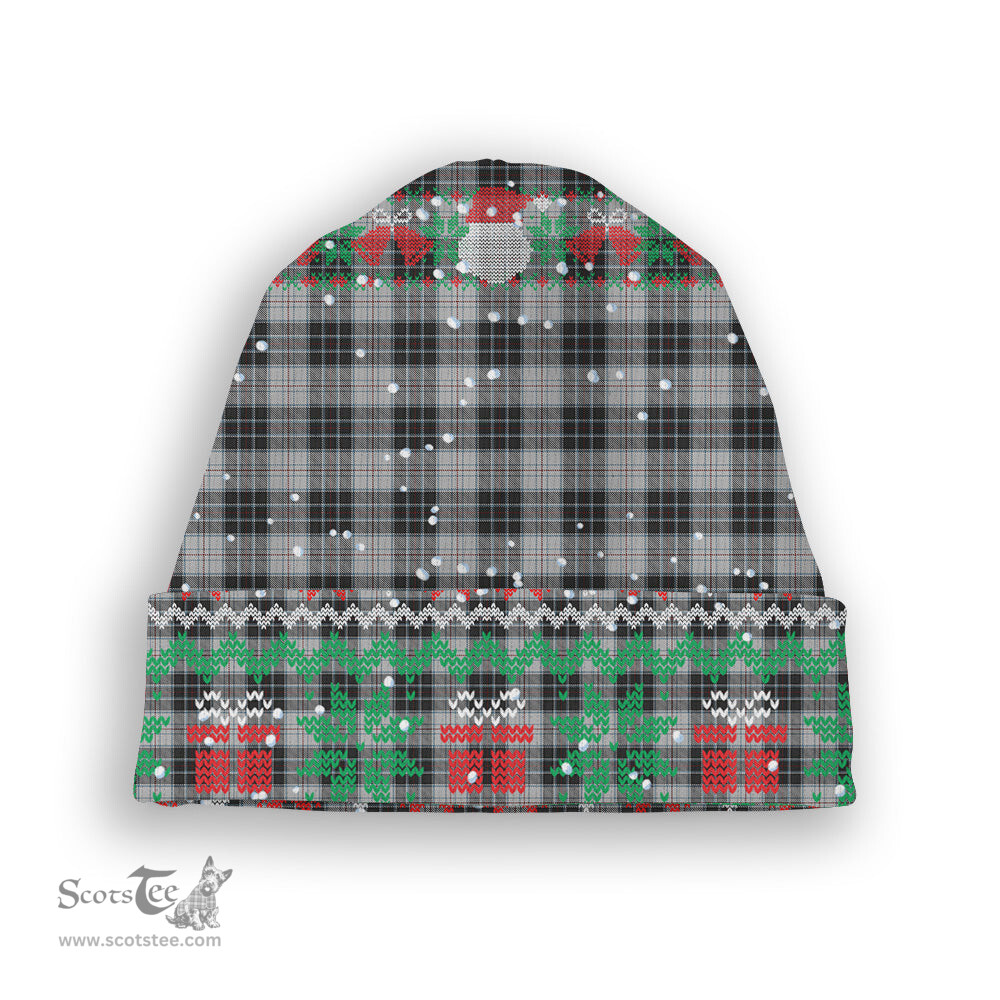 ScotsTee Shop Scottish MacRae, Dress Tartan Plaid Christmas Deer Snowman Snowflake Bell Knit Beanie