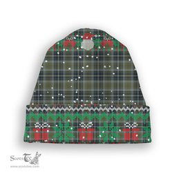 ScotsTee Shop Scottish MacBean Hunting Tartan Plaid Christmas Deer Snowman Snowflake Bell Knit Beanie