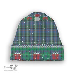 ScotsTee Shop Scottish MacPhail Hunting Ancient SC Tartan Plaid Christmas Deer Snowman Snowflake Bell Knit Beanie