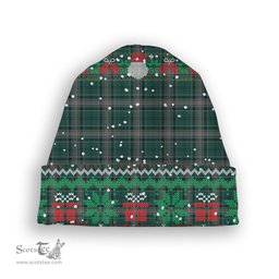 ScotsTee Shop Scottish Kelly of Sleat Hunting Tartan Plaid Christmas Deer Snowman Snowflake Bell Knit Beanie