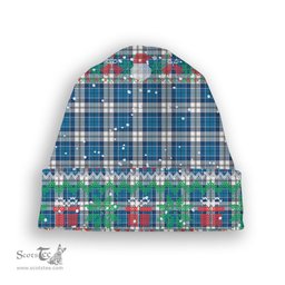 ScotsTee Shop Scottish Hutton SC Tartan Plaid Christmas Deer Snowman Snowflake Bell Knit Beanie