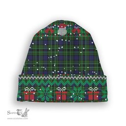 ScotsTee Shop Scottish Lloyd of Dolobran Tartan Plaid Christmas Deer Snowman Snowflake Bell Knit Beanie