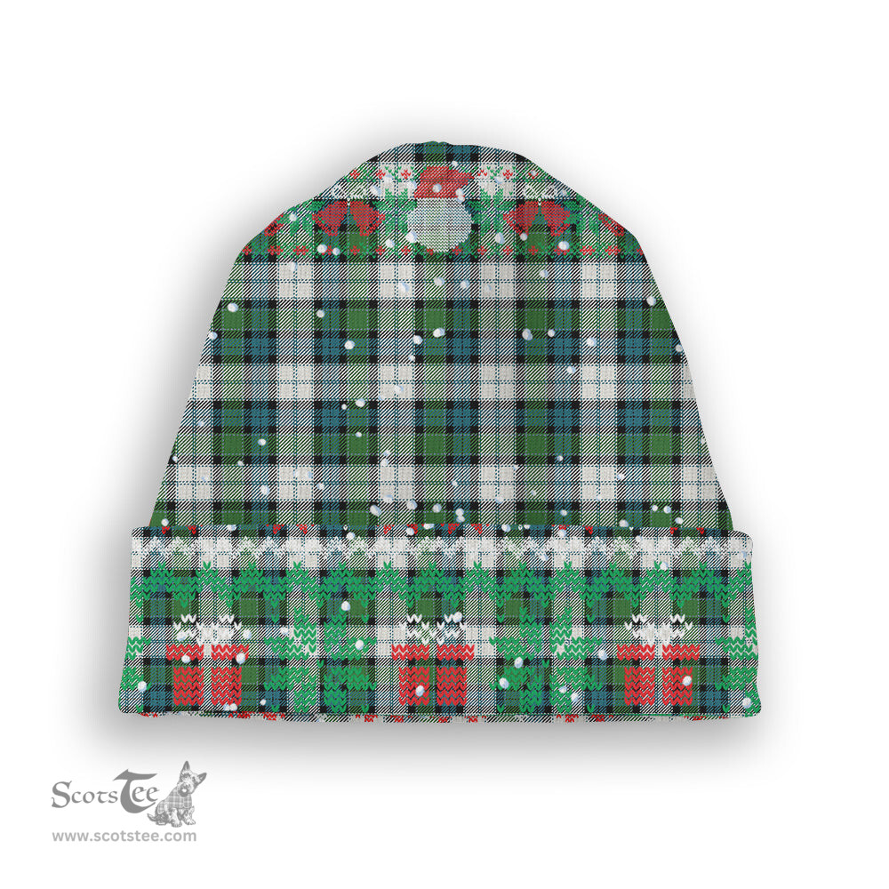 ScotsTee Shop Scottish Graham Dress Ancient Tartan Plaid Christmas Deer Snowman Snowflake Bell Knit Beanie