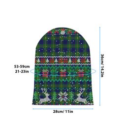 ScotsTee Shop Scottish Johnston Modern Tartan Plaid Christmas Deer Snowman Snowflake Bell Knit Beanie