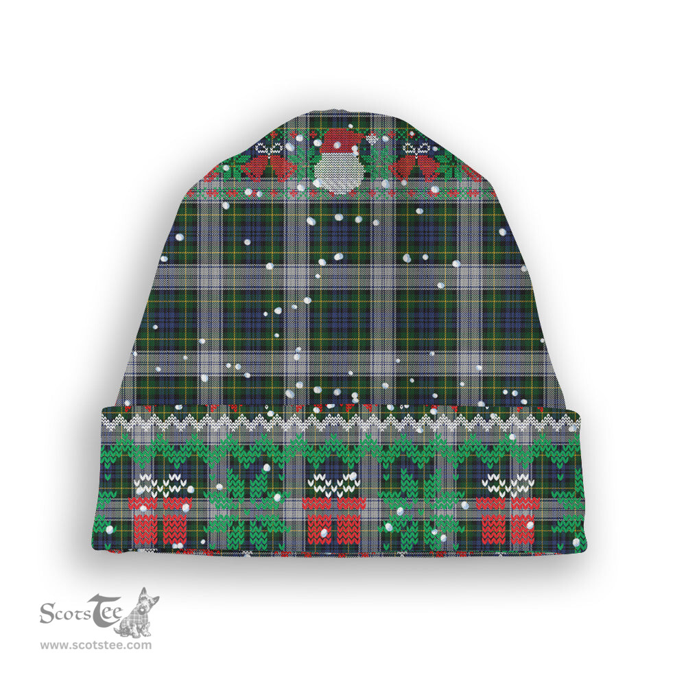 ScotsTee Shop Scottish Gordon Dress Tartan Plaid Christmas Deer Snowman Snowflake Bell Knit Beanie