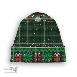 ScotsTee Shop Scottish MacArthur Modern Tartan Plaid Christmas Deer Snowman Snowflake Bell Knit Beanie