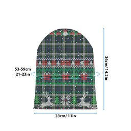 ScotsTee Shop Scottish McInnes Dress Tartan Plaid Christmas Deer Snowman Snowflake Bell Knit Beanie