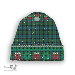 ScotsTee Shop Scottish MacEwan Ancient Tartan Plaid Christmas Deer Snowman Snowflake Bell Knit Beanie