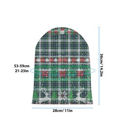 ScotsTee Shop Scottish McKenzie Dress Ancient Tartan Plaid Christmas Deer Snowman Snowflake Bell Knit Beanie