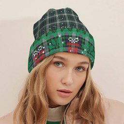 ScotsTee Shop Scottish McKenzie Dress Tartan Plaid Christmas Deer Snowman Snowflake Bell Knit Beanie
