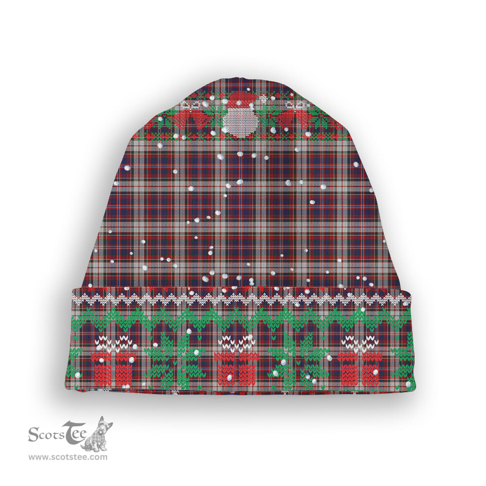 ScotsTee Shop Scottish McFarlane Dress Tartan Plaid Christmas Deer Snowman Snowflake Bell Knit Beanie