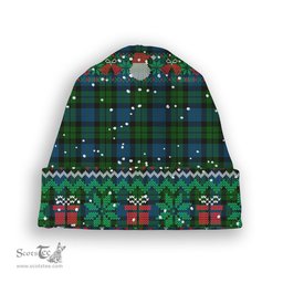 ScotsTee Shop Scottish McKie Tartan Plaid Christmas Deer Snowman Snowflake Bell Knit Beanie