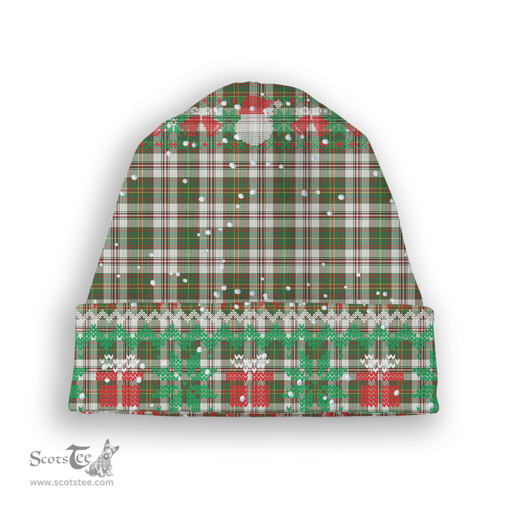 ScotsTee Shop Scottish Hay Dress Modern Tartan Plaid Christmas Deer Snowman Snowflake Bell Knit Beanie