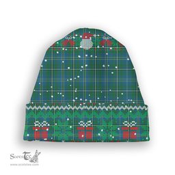 ScotsTee Shop Scottish Hay Hunting Modern Tartan Plaid Christmas Deer Snowman Snowflake Bell Knit Beanie