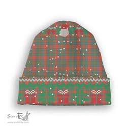 ScotsTee Shop Scottish MacIntosh Ancient Tartan Plaid Christmas Deer Snowman Snowflake Bell Knit Beanie