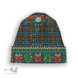 ScotsTee Shop Scottish Langston Tartan Plaid Christmas Deer Snowman Snowflake Bell Knit Beanie