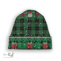 ScotsTee Shop Scottish MacArthur-Fox Hunting Ancient Tartan Plaid Christmas Deer Snowman Snowflake Bell Knit Beanie